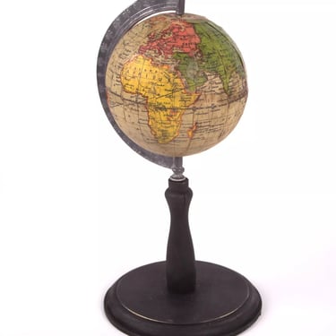 Small French Terrestrial Globe NK Atlas 1885 3 inches