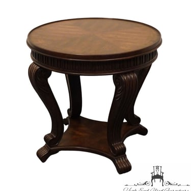 HAMMARY Contemporary Italian Provincial 28" Round Accent End - Burnished Sable Finish 59-235 