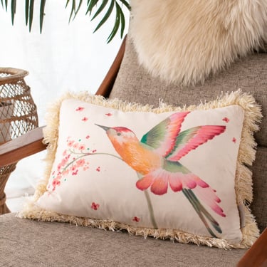 Rainbow Bird Pillow