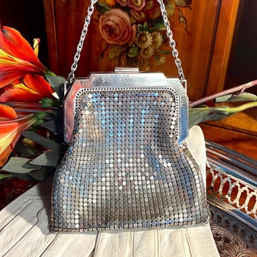 Whiting & Davis Silver Mesh Purse 