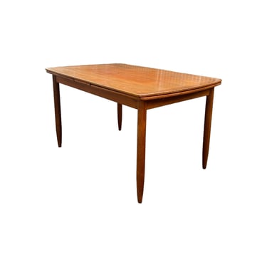 Free Shipping Within Continental US - Vintage Imported  Danish Modern Dining Table with Extension Leaves 