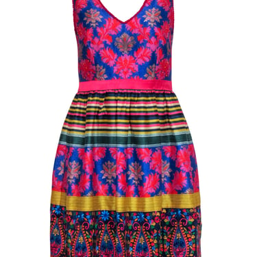 Payal Jain - Blue, Pink, &amp; Multi Color Dress Sz 2