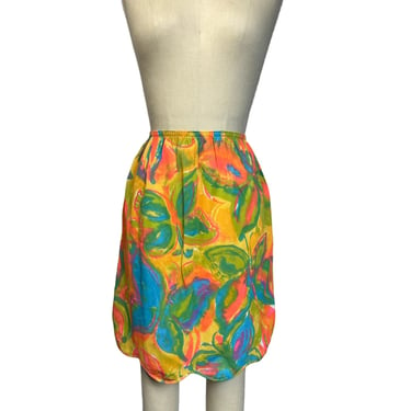 New Oldstock 1960s Butterfly Print Nylon Skirt Slip 