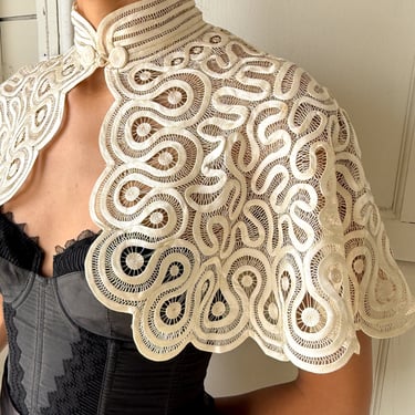30s Silk Tape Lace Capelet