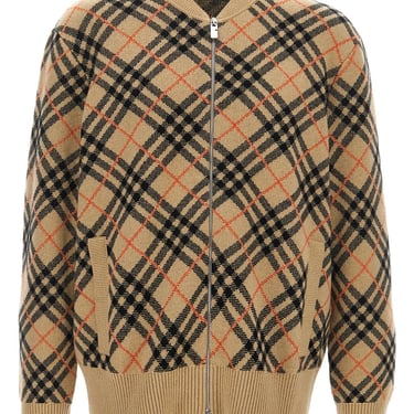 Burberry Men Check Cardigan