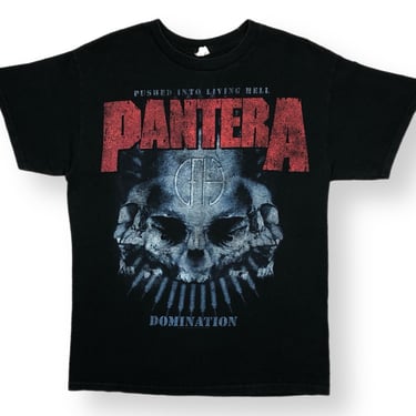 Vintage 00s/Y2K Pantera “Pushed Into Living Hell” Domination Song Promo Graphic Band T-Shirt Size Medium 