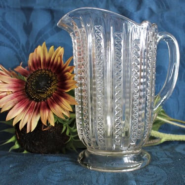 Antique Stars and Stripes EAPG Pattern Glass Pitcher 