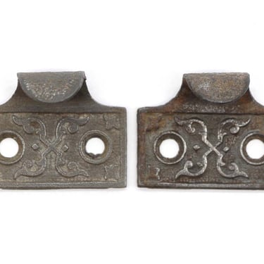 Pair of Victorian 1.375 in. Cast Iron Window Sash Lifts