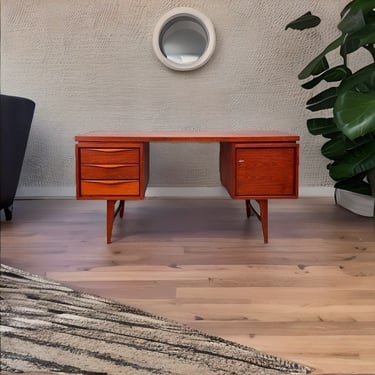 Danish vintage teak boss desk, 1960s 