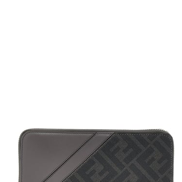 Fendi Men 'Zip Around Fendi Diagonal' Wallet