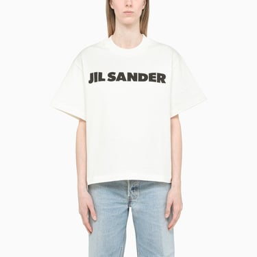 Jil Sander White Boxy T-Shirt With Logo Print Women