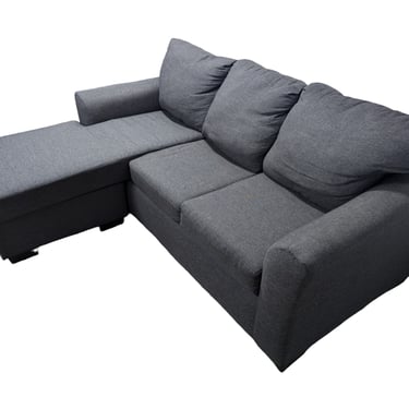 Dark Gray L-Shaped Sectional w/ Reversible Chaise