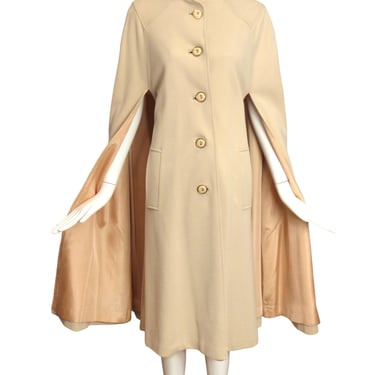 1960s Tan Wool Cape, One Size