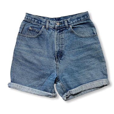 Vintage 1980s/1990s High Waist Jean Shorts ~ measure 28 Waist ~ Faded Denim ~ 80s / 90s 