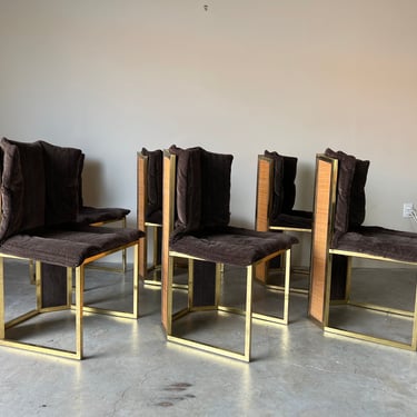 70’s Italian Romeo Rega Dining Chairs - Set of Six 