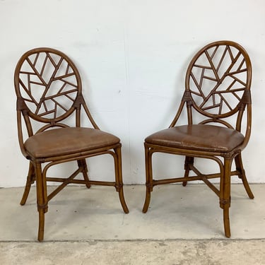 Pair Boho Modern Dining Chairs 