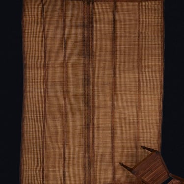 Early Medium Sized Tuareg Carpet with a Multi Decorative Central Band Flanked by 2 Smaller Bands