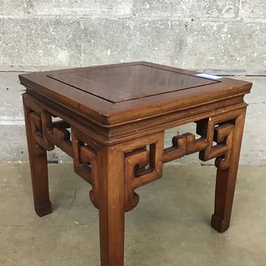 Ornate Hardwood Side Table (Seattle)