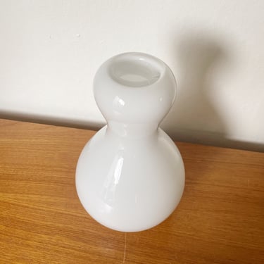 Milky Blown Glass Wave Vase