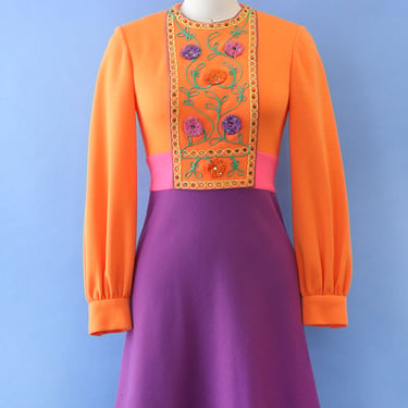 Sgt Pepper Embellished Yoke Dress S