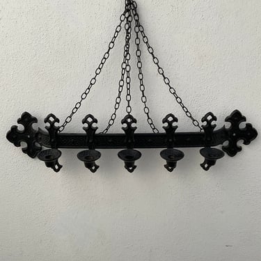 Black Iron Wall Hanging Candelabra