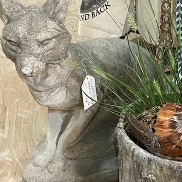 Concrete Fox Garden Statue