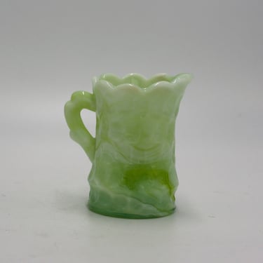 vintage slag glass creamer or small pitcher 