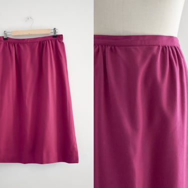 1980s Pendleton Orchid Purple Wool Pencil Skirt 