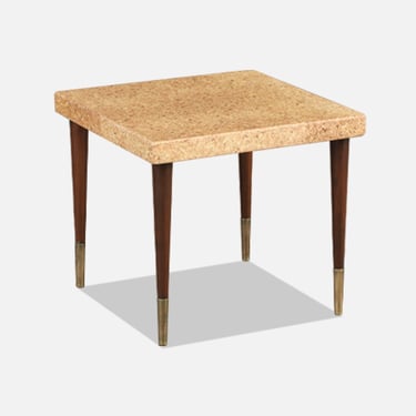 Paul Frankl Cork Top Side Table for Johnson Furniture