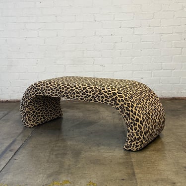 Leopard Print Waterfall Bench 