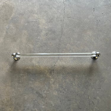 Vintage 1940s Glass Bathroom 25” Towel Bar Hardware Salvage 