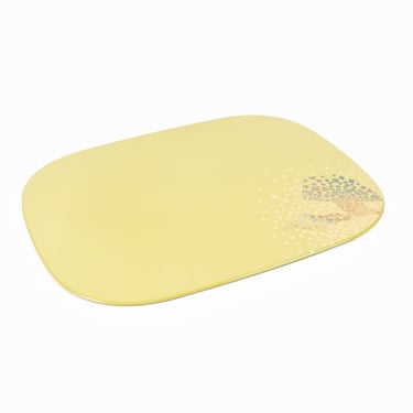 Kanazawa Gold Leaf Plastic Tray Japan Placemat Yellow Lacquerware  