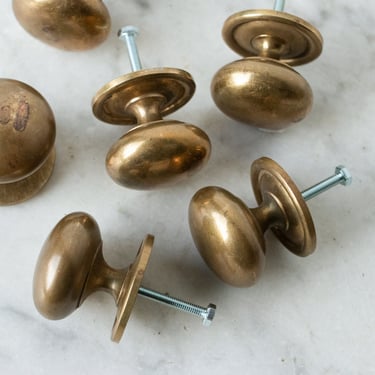 Antique Brass Cabinet Knob Set of 6