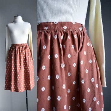 Vintage Brown Cotton Skirt 