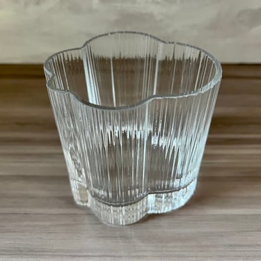 Vintage Markku Salo Cumulus crystal vase, Arabia, Nuutajärvi, Finland, Scandinavian Home Decor, Finnish glass design 