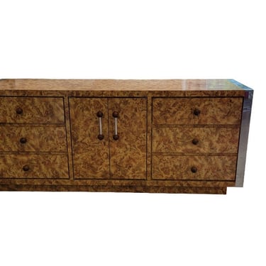 Mid Century Burl Wood Laminate Dresser 