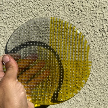 Glass Bubble Pattern Platter 