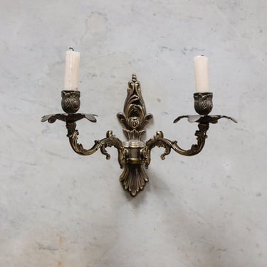 antique French gilt ormolu candle wall sconce