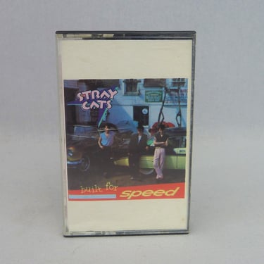 Stray Cats - Built For Speed (1982) Cassette Tape - Vintage 1980s - Rock This Town, Stray Cat Strut 