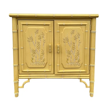Faux Bamboo Nightstand Chest 30