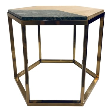Baker Modern Wood and Marble Nesting Table