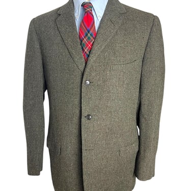 Vintage 1950s/1960s W BILL Wool Tweed Sack Jacket ~ 42 Long ~ sport coat / blazer ~ Preppy / Ivy Style / Trad ~ Made in London ~ Savile Row 