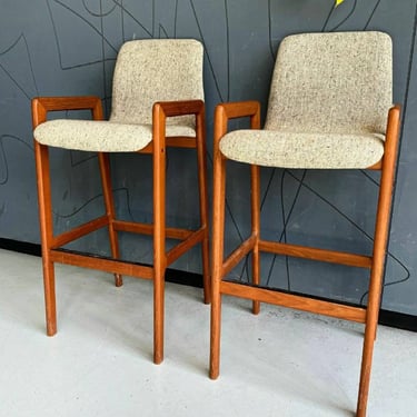 Vintage Danish Modern Tarm Stole stools made in Denmark.(PAIR) 