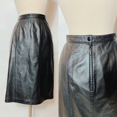 Lord & Taylor Leather Pencil Skirt, Size 14 