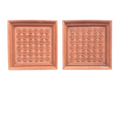 Pair Terracotta Plaques