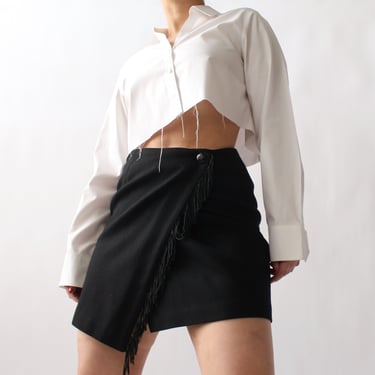 Vintage Wool Wrap Miniskirt - W26