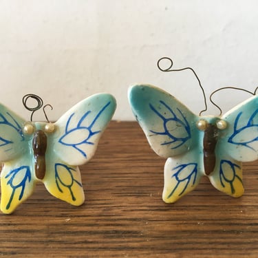 Vintage Holt Howard Candle Rings, Butterfly Candle Huggers, Candle Decor, Set Of 2 
