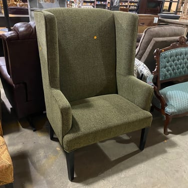 Olive Green Wingback Chair