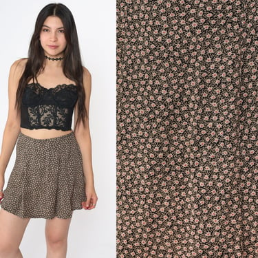 90s grunge skirt floral best sale