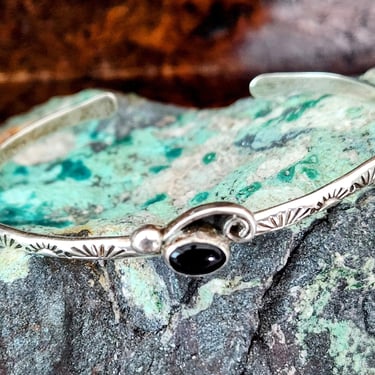 Navajo Cuff Signed AH~Sterling Silver Vintage Native American Bracelet~Gifts for Her! 